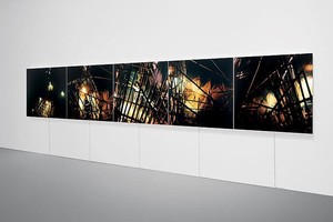 Elisa Sighicelli, Untitled (Grid), 2009. Partially backlit C-print on lightbox, Polyptych: 48 ½ × 48 ½ × 2 ¼ inches each (123.2 × 123.2 × 5.7 cm), edition of 3