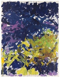Joan Mitchell, La Grande Vallée XVI, Pour Iva, 1983. Oil on canvas, 102 ⅜ × 78 ¾ inches (260 × 200 cm) © Estate of Joan Mitchell. Courtesy of the Joan Mitchell Foundation