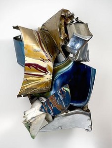 John Chamberlain, Dee Dee Bitch, 1976. Automobile metal relief, 51 × 37 × 19 inches (129.5 × 94 × 48.3 cm) © Fairweather &amp; Fairweather LTD/Artists Rights Society (ARS), New York