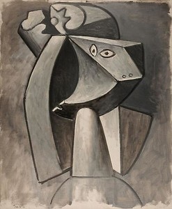 Pablo Picasso, Tête à la coiffe, April 17, 1947. Oil on canvas, 28 ¾ × 23 ½ inches (73 × 60 cm) © 2010 Estate of Pablo Picasso/Artists Rights Society (ARS), New York