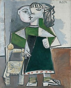 Pablo Picasso, Paloma debout, April 16, 1954. Oil on canvas, 39 ½ × 31 ¾ inches (100 × 81 cm) © 2010 Estate of Pablo Picasso/Artists Rights Society (ARS), New York