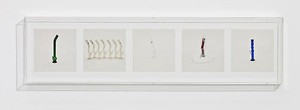 Taryn Simon, BONGS (ILLEGAL), 2010. 5 archival inkjet prints in 1 Plexiglas box, 9 ¼ × 37 ¼ × 2 ½ inches (23.5 × 94.6 × 6.4cm), edition of 4 Photo by Douglas M. Parker Studio