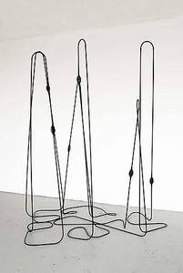 Tatiana Trouvé, Untitled (Plugs N°6), 2009. Metal and rubber, 87 × 72 ⅜ × 60 ⅝ inches (221 × 184 × 154 cm)