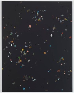 Adam McEwen, Chemnitz, 2011. Acrylic and chewing gum on canvas, 90 × 70 inches (228.6 × 177.8 cm)