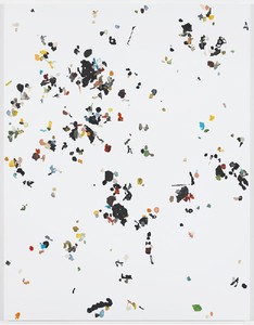 Adam McEwen, Frankfurt, 2011. Acrylic and chewing gum on canvas, 90 × 70 inches (228.6 × 177.8 cm)