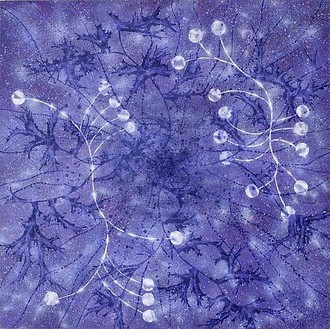 Alberto Di Fabio, Sinapsi bianche, 2009 Acrylic on canvas, 55 ¼ × 55 ¼ inches (140.3 × 140.3 cm)