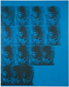 Andy Warhol, Blue Liz as Cleopatra, 1962. Acrylic, silkscreen ink, and pencil on linen, 82 ½ × 65 inches (209.6 × 165.1 cm), Daros Collection, Switzerland © 2011 The Andy Warhol Foundation for the Visual Arts, Inc./Artists Rights Society (ARS), New York