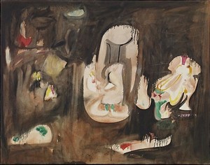 Arshile Gorky, Untitled (Pastoral), c. 1947. Oil and pencil on canvas, 44 × 56 inches (111.8 × 142.2 cm)