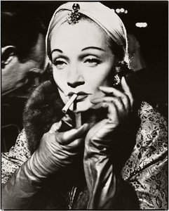 RICHARD AVEDON Early Paris Fashion Portfolio: Marlene Dietrich, turban by Dior, The Ritz, Paris, 1955, 1978 Portfolio of 11 gelatin silver prints 14 × 18 inches each (35.6 × 45.7 cm) Ed. of 75 © The Richard Avedon Foundation. 