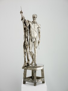 Damien Hirst, Saint Bartholomew, Exquisite Pain, 2008. Silver, 35 ⅞ × 16 ½ × 9 ⅞ inches (91 × 42 × 25 cm), edition of 3 © Damien Hirst and Hirst Holdings Ltd. All rights reserved, DACS 2010