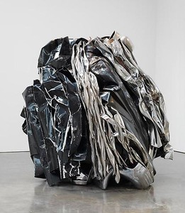 John Chamberlain, WITCHESOASIS, 2011. Painted and chrome-plated steel, 84 ½ × 89 × 75 inches (214.6 × 226.1 × 190.5 cm) © Fairweather &amp; Fairweather LTD/Artists Rights Society (ARS), New York