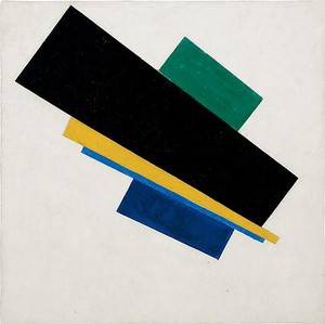 Kazimir Malevich, Suprematism, 18th Construction, 1915. Oil on canvas, 20 ⅞ × 20 ⅞ inches (53 × 53 cm)