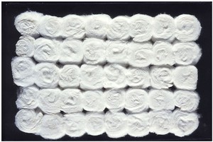 Piero Manzoni, Achrome, 1961–62. Cotton wool, 15 ½ × 18 ½ inches (39.4 × 47 cm)