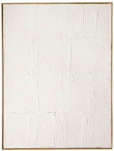Piero Manzoni, Achrome, 1958–59. Canvas in square and kaolin, 31 ½ × 23 ⅝ inches (80 × 60 cm)
