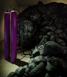 Mike Kelley, Kandor 10 A, 2010 (detail). Foam coated with Elastomer blown glass with water based resin coating, wood, Enamel Urethane rubber, acrylic paint, lighting fixtures, clothing and Lenticular 10, 11 × 16 × 12 feet overall (3.4 × 4.9 × 3.7 m) Photo by Fredrik Nilsen