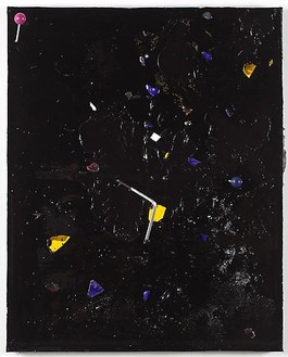 Piero Golia, Constellation Painting #8, 2011 Resin and debris, 60 × 48 × 10 inches (152.4 × 121.9 × 25.4 cm)© Piero Golia, photo by Joshua White