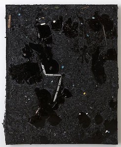 Piero Golia, Constellation Painting #2, 2011. Resin and debris, 60 × 48 × 3 ½ inches (152.4 × 121.9 × 8.9 cm) © Piero Golia, photo by Joshua White