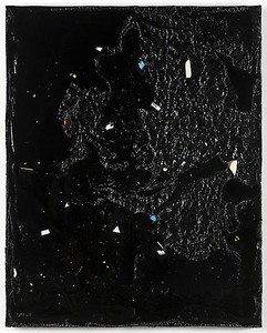 Piero Golia, Constellation Painting #4, 2011. Resin and debris, 60 × 48 × 3 ½ inches (152.4 × 121.9 × 8.9 cm) © Piero Golia, photo by Joshua White