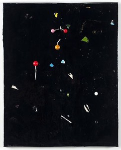 Piero Golia, Constellation Painting #5, 2011. Resin and debris, 60 × 48 × 9 inches (152.4 × 121.9 × 22.9 cm) © Piero Golia, photo by Joshua White