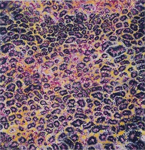 Piotr Uklański, Picante, 2010. Fiber-active dye on oxidized cotton textile stretched over cotton canvas, 97 × 93 ¾ inches (246.4 × 238.1 cm)