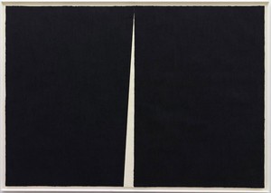 Richard Serra, Rift #1, 2011. Paintstick on handmade paper, framed: 115 ⅜ × 165 ⅛ inches (293.1 × 419.4 cm) © Richard Serra/Artists Rights Society (ARS), New York