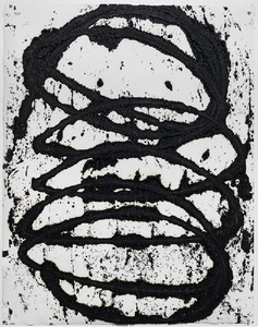 Richard Serra, July #12, 2011. Paintstick on handmade paper, framed: 46 × 37 ⅛ inches (116.8 × 94.3 cm) © Richard Serra/Artists Rights Society (ARS), New York