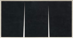 Richard Serra, Double Rift #3, 2011. Paintstick on handmade paper, framed: 105 ⅛ × 199 ⅛ inches (267 × 505.8 cm) © Richard Serra/Artists Rights Society (ARS), New York
