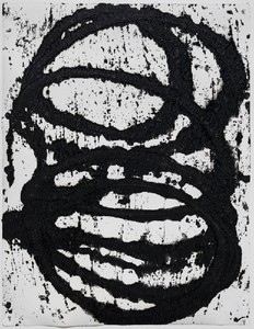 Richard Serra, July #11, 2011. Paintstick on handmade paper, framed: 46 × 37 ⅛ inches (116.8 × 94.3 cm) © Richard Serra/Artists Rights Society (ARS), New York