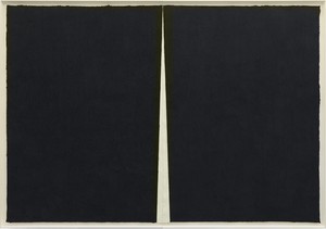 Richard Serra, Rift #2, 2011. Paintstick on handmade paper, framed: 110 × 160 inches (279.4 × 406.4 cm) © Richard Serra/Artists Rights Society (ARS), New York
