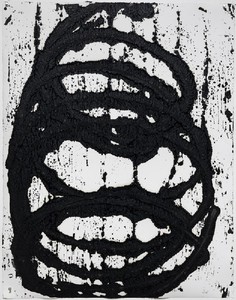 Richard Serra, July #9, 2011. Paintstick on handmade paper, framed: 46 × 37 ⅛ inches (116.8 × 94.3 cm) © Richard Serra/Artists Rights Society (ARS), New York