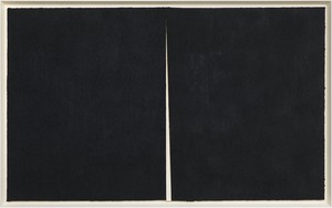 Richard Serra, Rift #4, 2011. Paintstick on handmade paper, framed: 85 ⅝ × 135 inches (217.5 × 342.9 cm) © Richard Serra/Artists Rights Society (ARS), New York