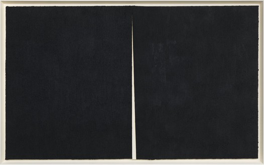 Richard Serra, Rift #4, 2011 Paintstick on handmade paper, framed: 85 ⅝ × 135 inches (217.5 × 342.9 cm)© Richard Serra/Artists Rights Society (ARS), New York