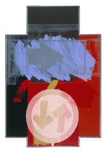 Robert Rauschenberg, Street Archer (Urban Bourban), 1992. Acrylic on enameled aluminum, 67 × 45 ⅛ × 2 inches (170.2 × 114.6 × 5.1 cm) © Robert Rauschenberg Foundation/Licensed by VAGA, New York