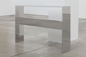 Roe Ethridge, Bookshelf, 2011. Stainless steel, 32 × 47 ½ × 9 ½ inches (81.3 × 120.7 × 22.9 cm)