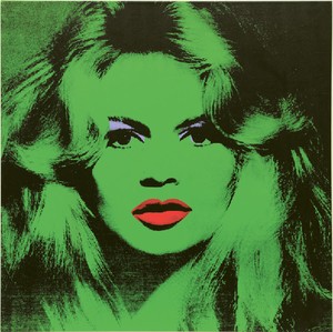 Andy Warhol, Brigitte Bardot, 1974. Acrylic, silkscreen ink, and pencil on linen, 47 ¼ × 47 ¼ inches (120 × 120 cm) © 2011 The Andy Warhol Foundation for the Visual Arts, Inc./Artists Rights Society (ARS), New York. Photo: Mike Bruce