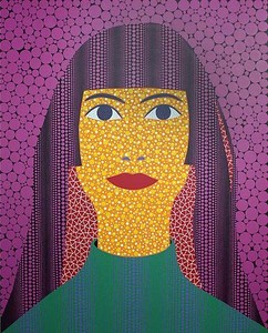 Yayoi Kusama, SELF PORTRAIT (TWAY), 2010. Acrylic on canvas, 89 ½ × 71 ⅝ inches (227.3 × 181.8 cm)