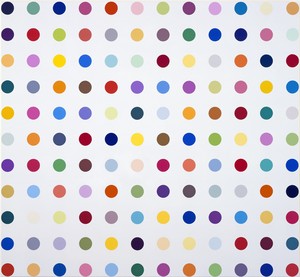 Damien Hirst, Beclometasona, 2008. Household gloss on canvas, 42 × 46 inches (106.7 × 116.8 cm) © Damien Hirst and Science Ltd. All rights reserved, DACS 2012