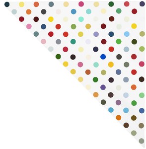 Damien Hirst, Levorphanol, 1995. Household gloss on canvas, 27 × 27 inches (68.6 × 68.6 cm) © Damien Hirst and Science Ltd. All rights reserved, DACS 2012