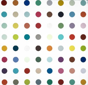 Damien Hirst, Ethyl Laurate, 2003. Household gloss on canvas, 59 × 59 inches (149.9 × 149.9 cm) © Damien Hirst and Science Ltd. All rights reserved, DACS 2012