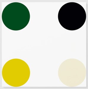 Damien Hirst, DL-Camphoric Acid, 2005. Household gloss on canvas, 72 × 72 inches (182.9 × 182.9 cm) © Damien Hirst and Science Ltd. All rights reserved, DACS 2012