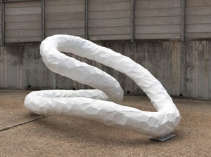 Franz West, Untitled, 2011 (view 2). Styrofoam, epoxy resin, synthetic resin lacquer, 94 ½ × 165 ⅜ × 90 9/16 inches (240 × 420 × 230 cm) Photo by Mike Bruce