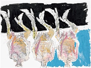 Georg Baselitz, Rechts oder links herum? (Right or Left Turn?), 2011. Oil on canvas, 118 ⅛ × 157 ½ inches (300 × 400 cm) © Georg Baselitz
