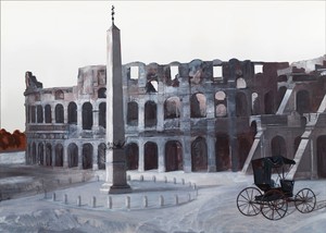 Rachel Feinstein, Panorama of Rome 2012, 2012. Oil enamel on mirror, 7 panels: 47 ⅞ × 469 inches overall (121.6 × 1,191.3 cm) Photo by Rob McKeever