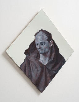 Rachel Feinstein, Monk, 2012 Oil enamel on mirror, 31 × 24 inches (78.7 × 61 cm)