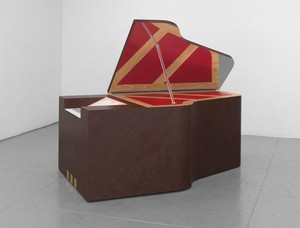Richard Artschwager, Piano Grande, 2012 (view 1). Laminate on wood, 46 × 79 ½ × 35 inches (116.8 × 201.9 × 88.9 cm) Photo by Rob McKeever