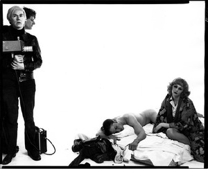 Richard Avedon, Andy Warhol and members of The Factory: Andy Warhol, artist; Paul Morrissey, director; Joe Dallesandro, actor; Candy Darling, actor; New York, May 21, 1969, 1969. Gelatin silver print, 34 × 42 inches (86.3 × 106.6 cm), edition of 3 + 1 AP © The Richard Avedon Foundation