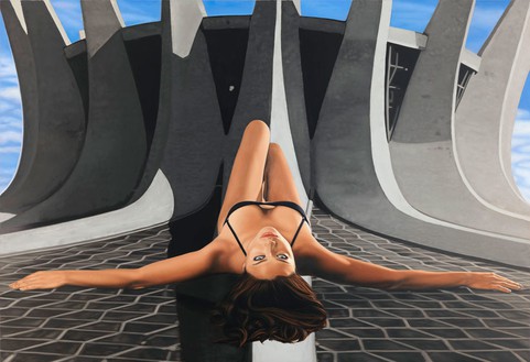 Richard Phillips, Adriana I, 2012 Oil on canvas, 108 × 157 ½ inches (274.3 × 400 cm)