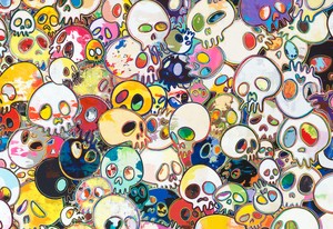 Takashi Murakami, Full Steam Ahead, 2012 (detail). Acrylic on canvas mounted on board, 55 ⅛ × 47 ¼ inches (139.9 × 120 cm) © Takashi Murakami/Kaikai Kiki Co., Ltd. All rights reserved
