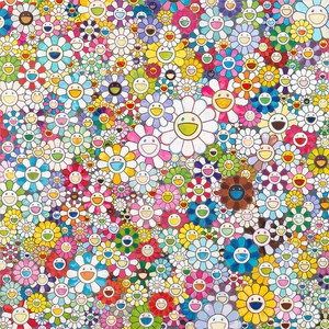 Takashi Murakami, When I Close My Eyes, I See Shangri-la, 2012. Acrylic on canvas mounted on board, 78 ¾ × 78 ¾ inches (200 × 200 cm) © Takashi Murakami/Kaikai Kiki Co., Ltd. All rights reserved