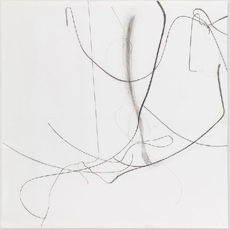 Albert Oehlen, Untitled, 2012 Charcoal on paper, 78 ¾ × 78 ¾ inches (200 × 200 cm)© Albert Oehlen